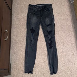 American Eagle Super Stretch Ripped Skinny Jeans